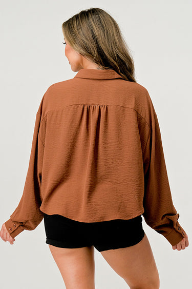 Women's Oversized Button-Up Blouse